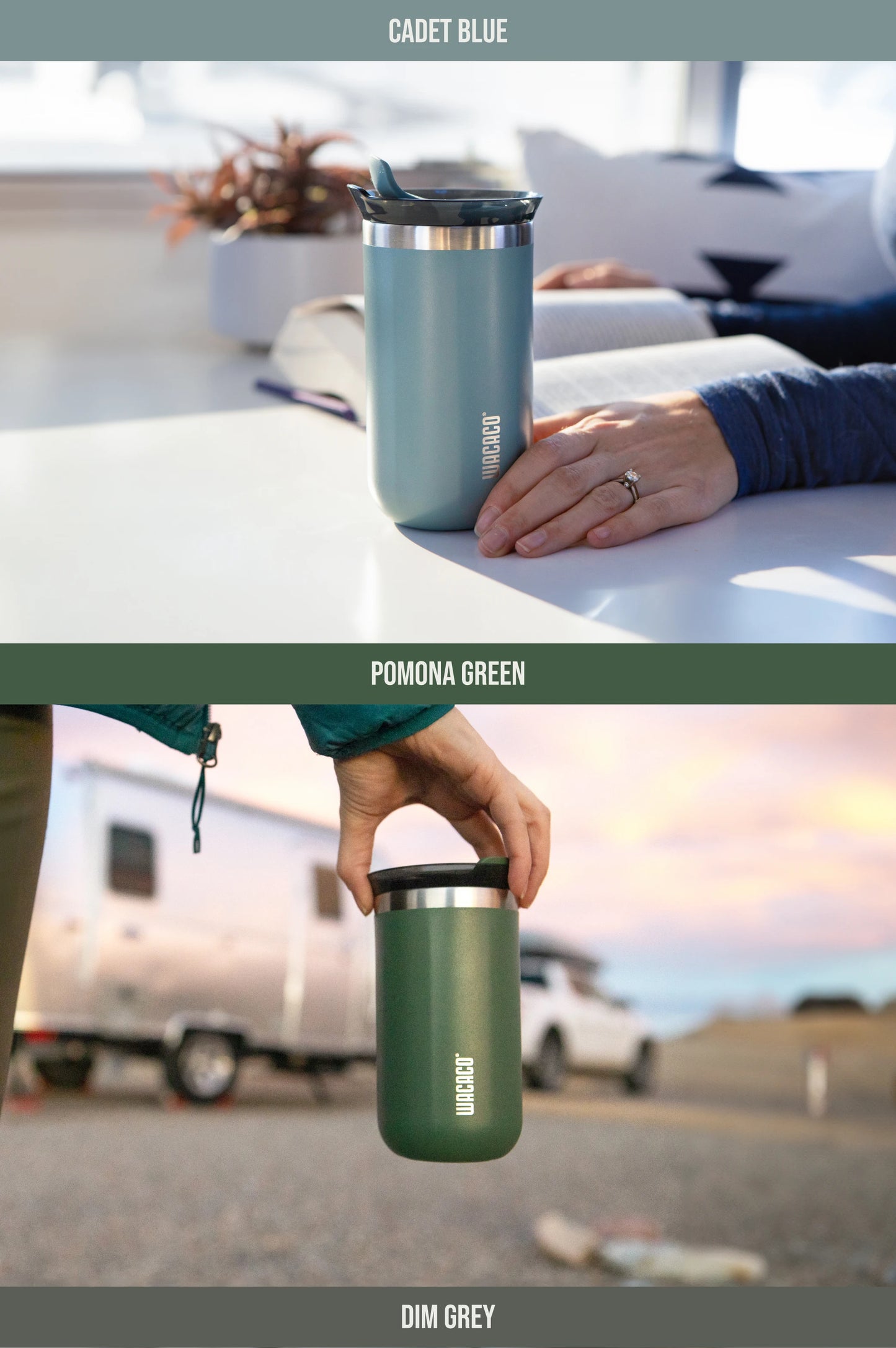 Octaroma – Vacuum Insulated Travel Mug | Double-Wall Stainless Steel, 6/10/15 oz